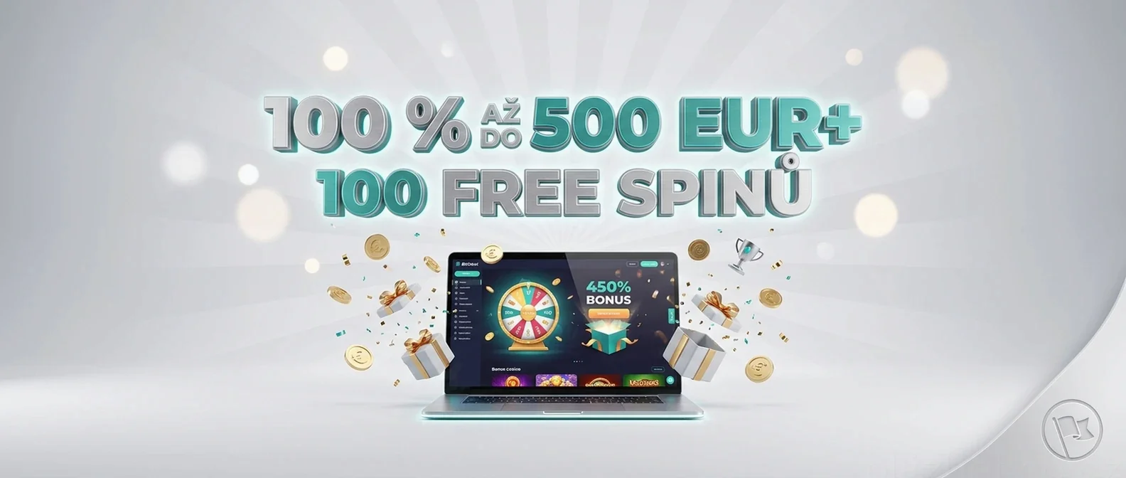 100 % AŽ DO 500 EUR+ 100 FREE SPINŮ